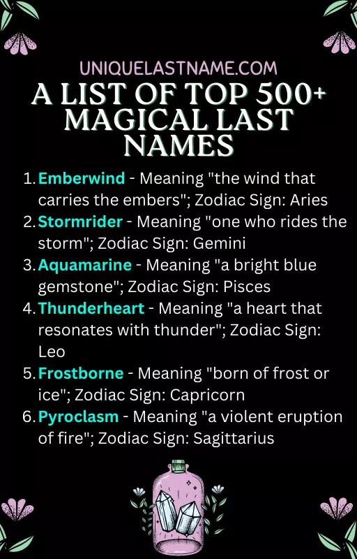 top-500-magical-last-names-or-magical-surnames-2023-unique-last-name