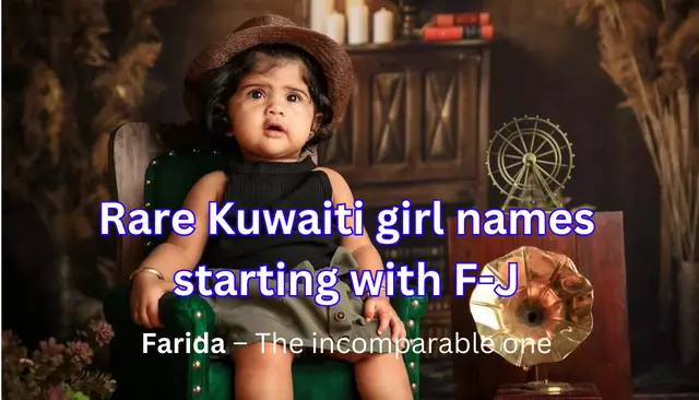 Rare Kuwaiti girl names starting with F-J: Farida – The incomparable one